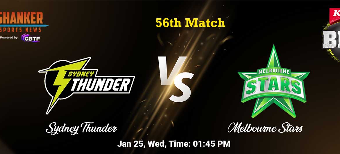 Sydney Thunder Beat Melbourne Stars by 3 wickets